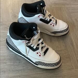 Jordan 3’s Retro Infrared Black White 7Y
